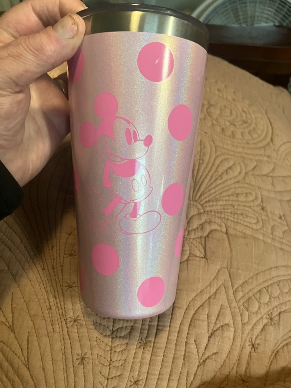 Disney Parks Mickey Mouse Polka Dot Travel Tumbler